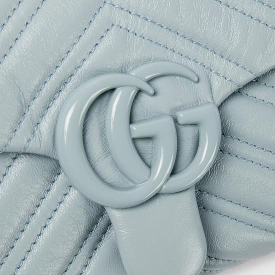 26SS 구찌 GG 마몽 미니 숄더백 856368AAFS14949 Light blue - GUCCI