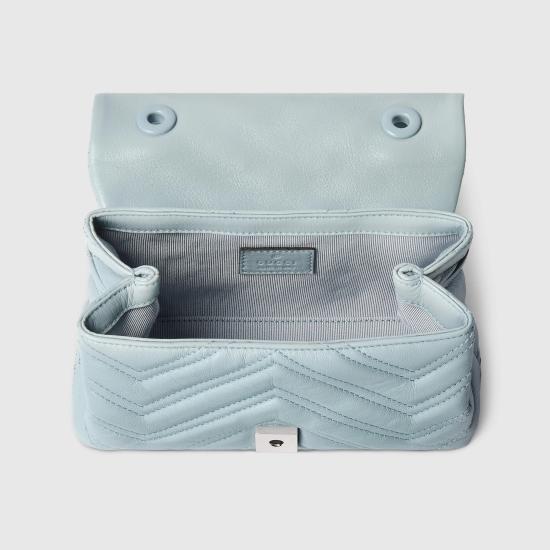 26SS 구찌 GG 마몽 미니 숄더백 856368AAFS14949 Light blue - GUCCI