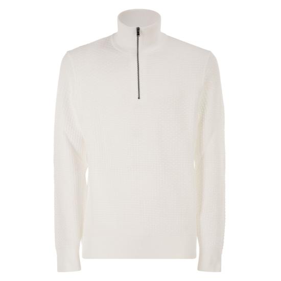  보스 집업 니트 50555118 WHITE