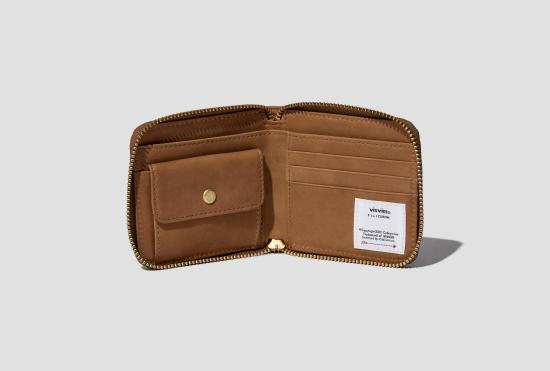 26SS 비즈빔 남성지갑 가죽 접이식 지갑 0126103003023 카멜색 - VISVIM