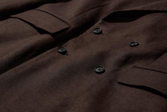 26SS 보디 자켓 경량 린넨 더블 브레스트 정장 재킷 MRC99SJ001 브라운 - BODE