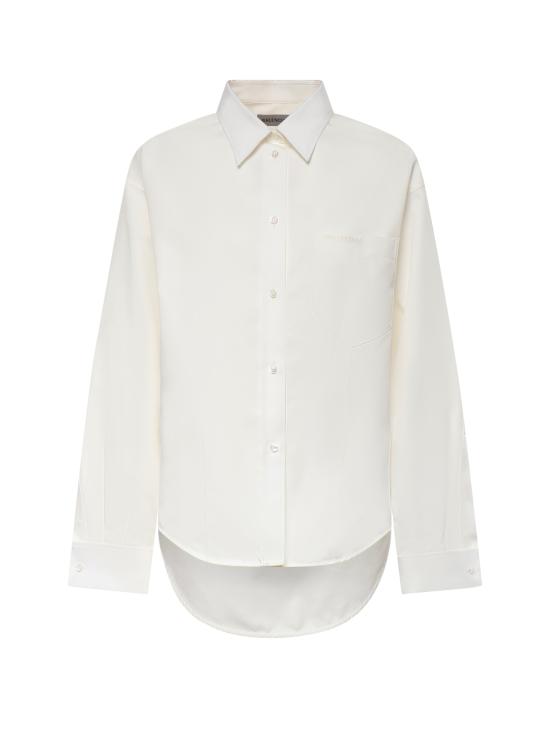 26SS 발렌시아가 셔츠 872318 TUM189000 White