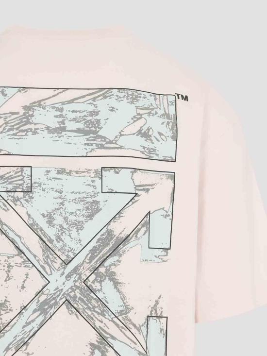 25FW 오프화이트 반팔 티셔츠 OMAA120S26JER00R6080 Light Purple - OFF WHITE