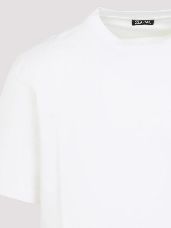 26SS 에르메네질도제냐 반팔 티셔츠 UH335A3H771N00 White - ERMENEGILDO ZEGNA