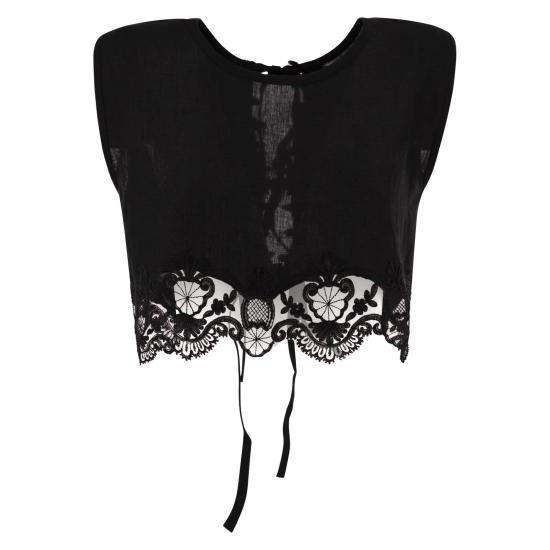 26SS 마우리치오 미코노스 민소매 티셔츠 W08370881 BLACK