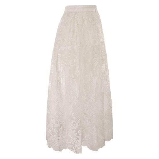 26SS 마우리치오 미코노스 미디 스커트 W04091981 WHITE - MAURIZIO MYKONOS