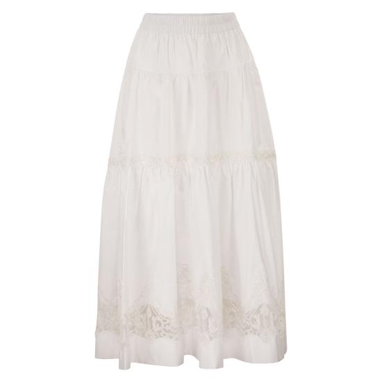 26SS 마우리치오 미코노스 롱 스커트 W04060581 WHITE