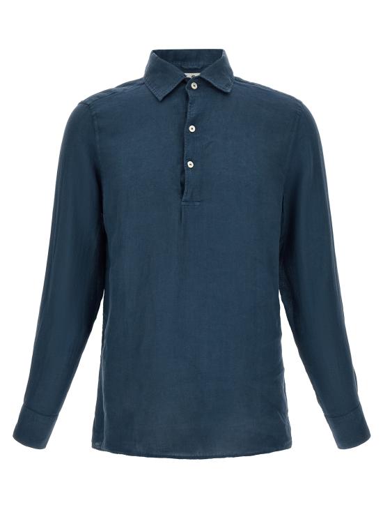 26SS 세인트바쓰 폴로 티셔츠 RAPHAELPOLOLONGLINEN61BLUENAVY