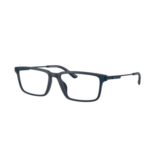 26SS 엠포리오 아르마니 안경 0Ea3268u 직사각형 검정색 무광 안경 - EMPORIO ARMANI