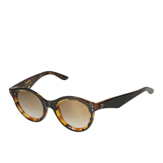  카돌 선글라스 곡선형 다리가 있는 두껍고 둥근 호피무늬 - KADOR