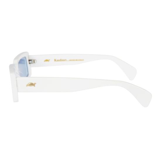  카돌 선글라스 핀업 스타일의 볼드한 직사각형 , 유광 화이트 프레임 - KADOR