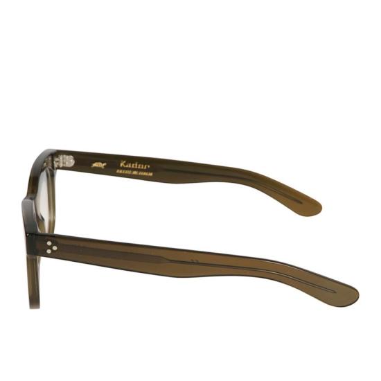  카돌 선글라스 헤리티지 볼드 직사각형 안경 (반투명 브라운 마감) - KADOR