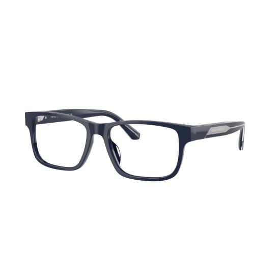 26SS 엠포리오 아르마니 안경 0Ea3265u 금속 장식이 있는 직사각형 블랙 아세테이트 안경 - EMPORIO ARMANI