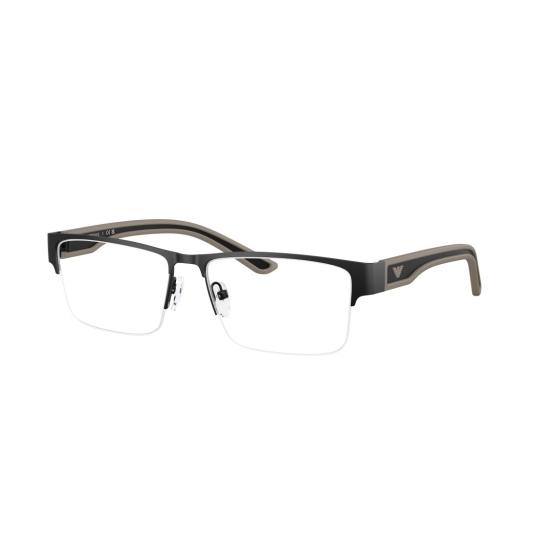 26SS 엠포리오 아르마니 안경 0Ea1182 검정색 프레임의 반무테 직사각형 안경 - EMPORIO ARMANI