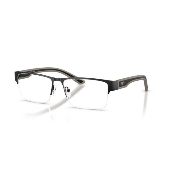 26SS 엠포리오 아르마니 안경 0Ea1182 검정색 프레임의 반무테 직사각형 안경 - EMPORIO ARMANI