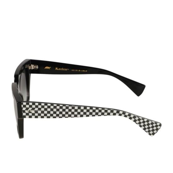 카돌 선글라스 체크무늬 패턴의 볼드한 사각 프레임 패션 - KADOR