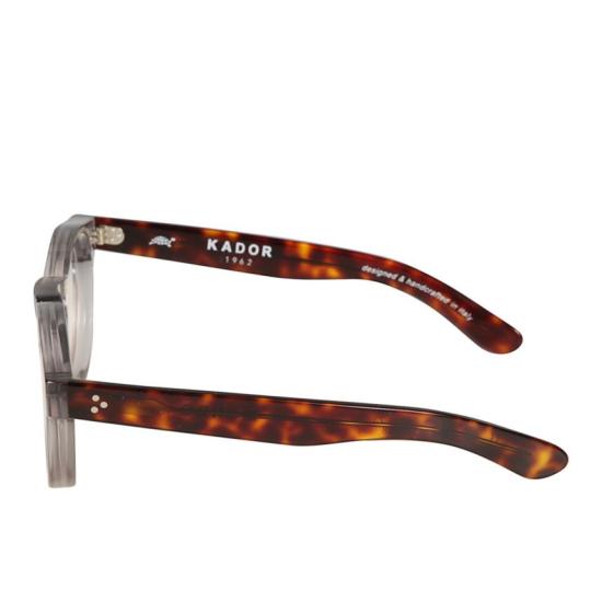  카돌 선글라스 몬도 라운드 투명 회색 안경 (호피무늬 다리) - KADOR