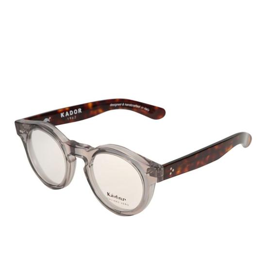  카돌 선글라스 몬도 라운드 투명 회색 안경 (호피무늬 다리) - KADOR