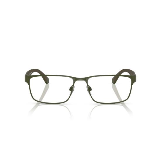 26SS 엠포리오 아르마니 안경 0Ea1105 직사각형 무광 녹색 금속 안경 - EMPORIO ARMANI