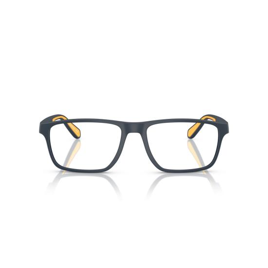 26SS 엠포리오 아르마니 안경 0Ea3233 무광 블랙 직사각형 안경테, 생동감 넘치는 포인트 - EMPORIO ARMANI