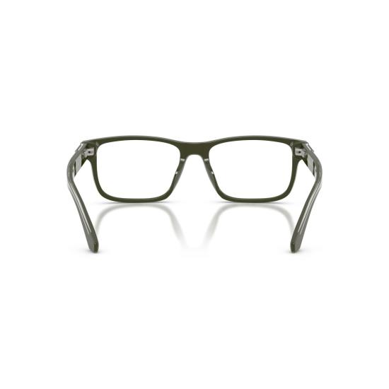 26SS 엠포리오 아르마니 안경 0Ea3265u 금속 장식이 있는 직사각형 아세테이트 안경 - EMPORIO ARMANI