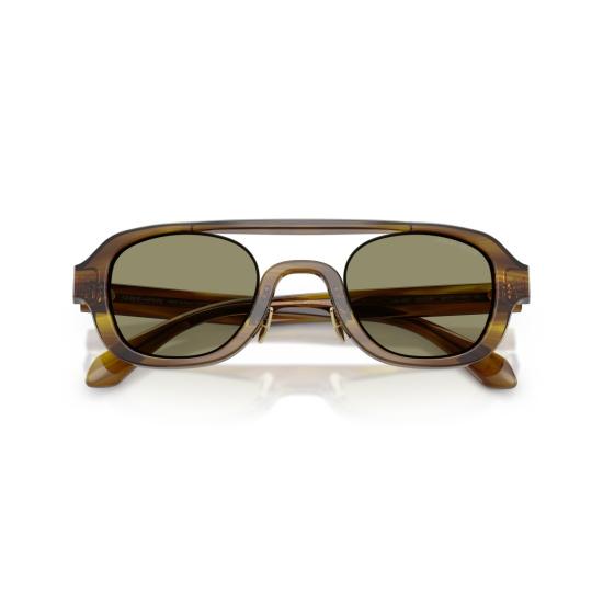  조르지오 아르마니 선글라스 0Ar8247 반투명 갈색 아세테이트  (올리브 그린 렌즈) - GIORGIO ARMANI