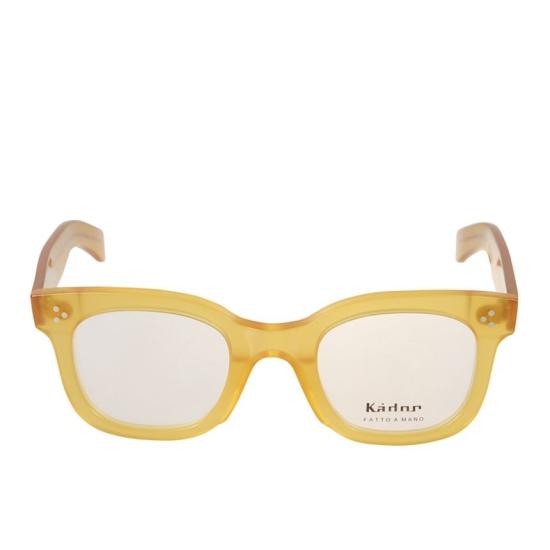  카돌 선글라스 헤리티지 반투명 앰버-옐로우 아세테이트 사각 프레임 안경
