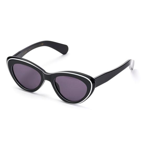  카돌 선글라스 세련된 고양이 눈 모양 , 광택 있는 블랙 프레임 - KADOR