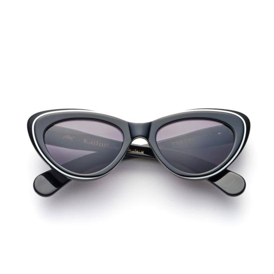  카돌 선글라스 세련된 고양이 눈 모양 , 광택 있는 블랙 프레임