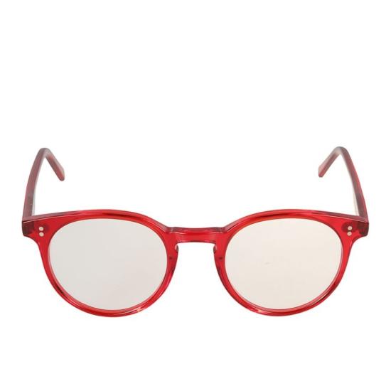  카돌 선글라스 Chyli/N 반투명 레드 원형 프레임 안경 (유광 마감)