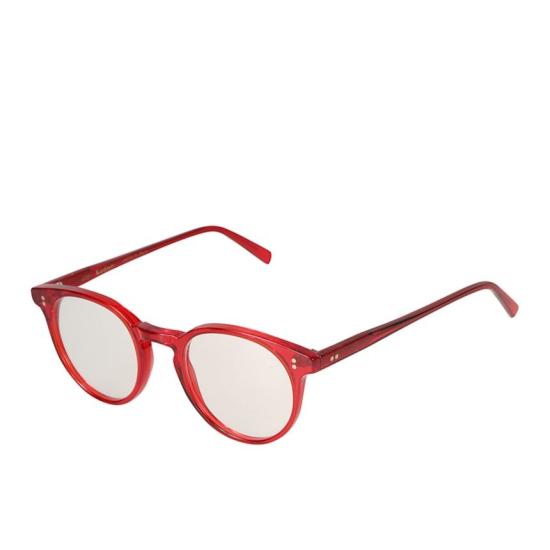  카돌 선글라스 Chyli/N 반투명 레드 원형 프레임 안경 (유광 마감) - KADOR