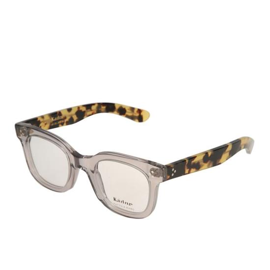  카돌 선글라스 헤리티지 반투명 그레이 스퀘어 프레임  (호피 무늬 템플 포함) - KADOR