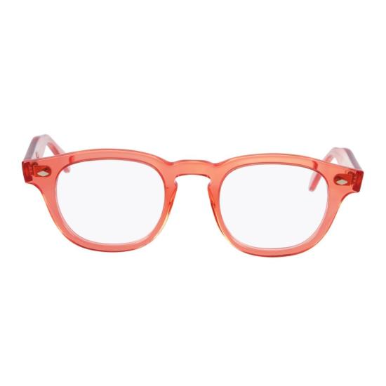  카돌 안경 우디 칼 49 반투명 적황색 둥근 사각형 안경