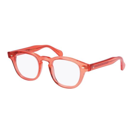  카돌 안경 우디 칼 49 반투명 적황색 둥근 사각형 안경 - KADOR