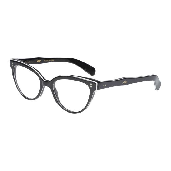  카돌 안경 모냐 글로시 블랙 캣아이 안경 (골드 거북이 엠블럼 포함) - KADOR