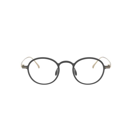  조르지오 아르마니 안경 0Ar5159t 골드 메탈 템플이 있는 원형 블랙 안경 - GIORGIO ARMANI