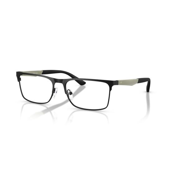 26SS 엠포리오 아르마니 안경 0Ea1183 직사각형 무광 블랙 안경테 (올리브 그린 포인트) - EMPORIO ARMANI