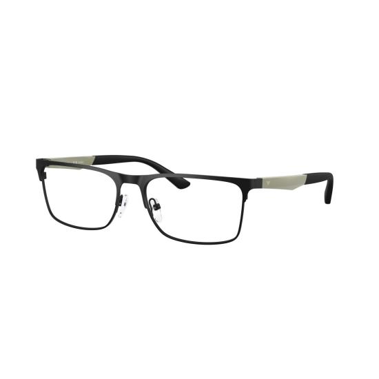 26SS 엠포리오 아르마니 안경 0Ea1183 직사각형 무광 블랙 안경테 (올리브 그린 포인트) - EMPORIO ARMANI
