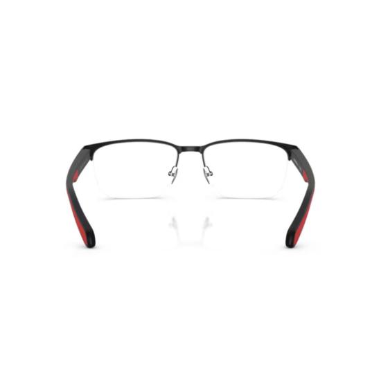 26SS 엠포리오 아르마니 안경 0Ea1162 강렬한 빨간색 포인트가 돋보이는 반무테 블랙 메탈 안경 - EMPORIO ARMANI