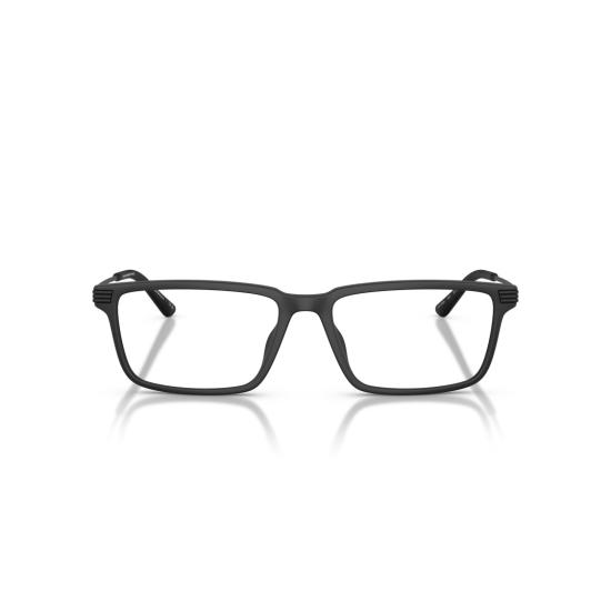 26SS 엠포리오 아르마니 안경 0Ea3268u 직사각형 무광 블랙 안경테 (골이 있는 다리 부분)