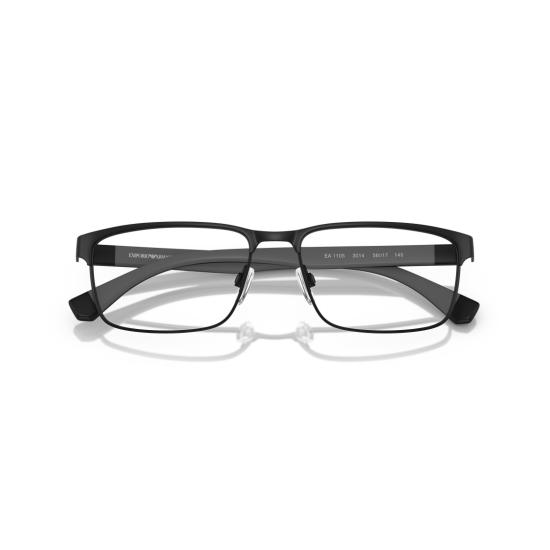 26SS 엠포리오 아르마니 안경 0Ea1105 무광 블랙 마감 직사각형 금속 프레임 안경 - EMPORIO ARMANI