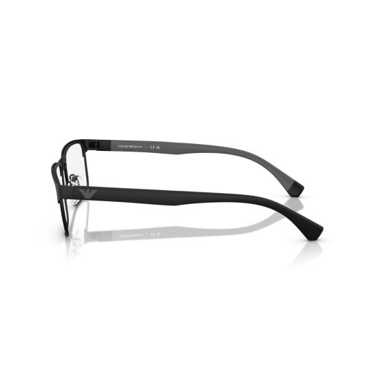 26SS 엠포리오 아르마니 안경 0Ea1105 무광 블랙 마감 직사각형 금속 프레임 안경 - EMPORIO ARMANI