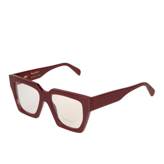  카돌 선글라스 샤를리즈 오버사이즈 스퀘어 프레임 , 딥 버건디 색상 - KADOR