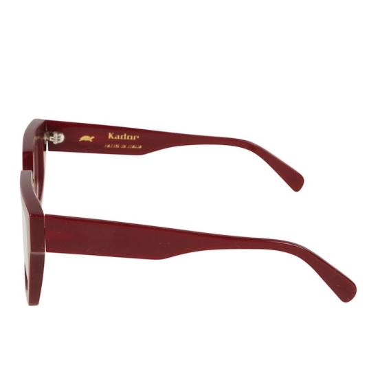  카돌 선글라스 샤를리즈 오버사이즈 스퀘어 프레임 , 딥 버건디 색상 - KADOR