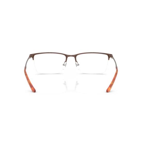 26SS 엠포리오 아르마니 안경 0Ea1171 무광 마감 및 호피무늬 팁이 있는 반무테 안경 - EMPORIO ARMANI