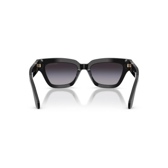  조르지오 아르마니 선글라스 0Ar8246u 볼드한 직사각형 블랙 아세테이트  (골드 로고 포함) - GIORGIO ARMANI