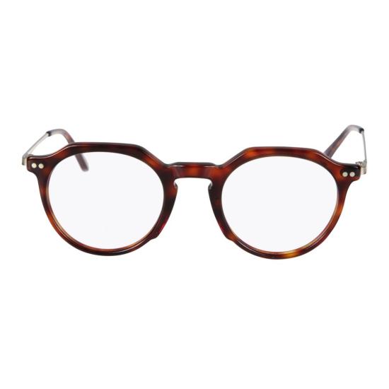  카돌 안경 Rayan 호피 무늬 원형 프레임 안경 (금속 템플 포함)