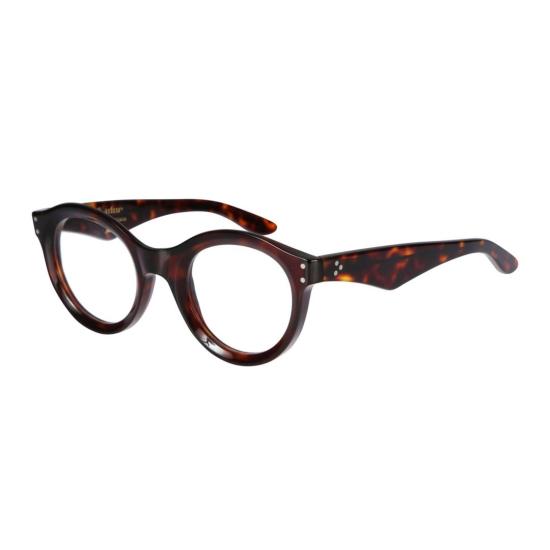  카돌 안경 두꺼운 호피무늬 원형 프레임  (금속 장식 포함) - KADOR