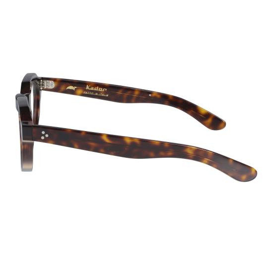  카돌 안경 금속 리벳 장식이 있는 스파이크 라운드 프레임 호피무늬 - KADOR