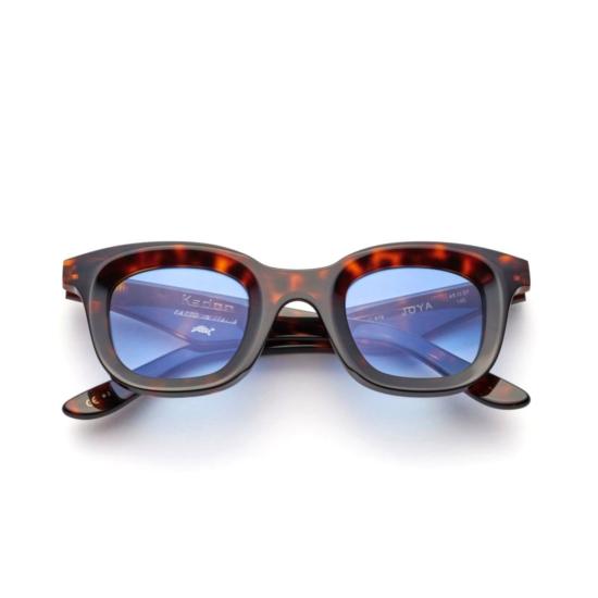  카돌 안경 조야 호피무늬 사각 프레임  (그라데이션 블루 렌즈)